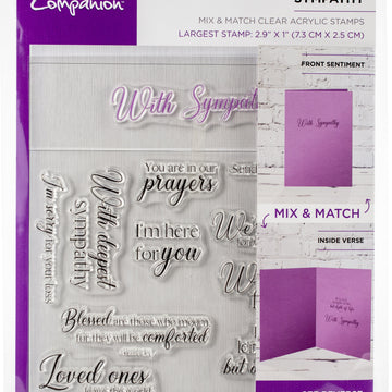 Crafter's Companion Mix & Match Clear Stamps - Sympathy
