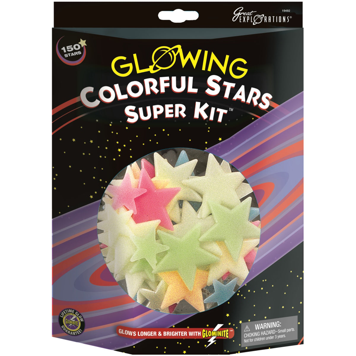 University Games Glowing Stars Super Kits 150/Pkg - Colorful Stars