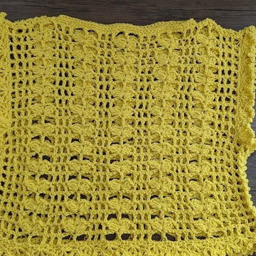 Canary Yellow Butterfly Crochet Top