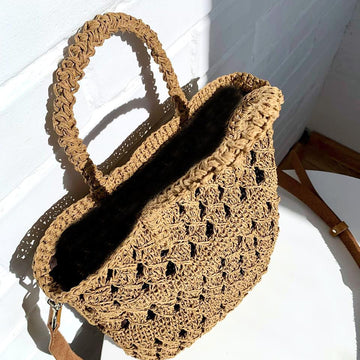 Twisted raffia Tote bag