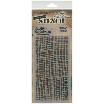 Stampers Anonymous Tim Holtz Layered Stencil 4.125"X8.5" - Burlap