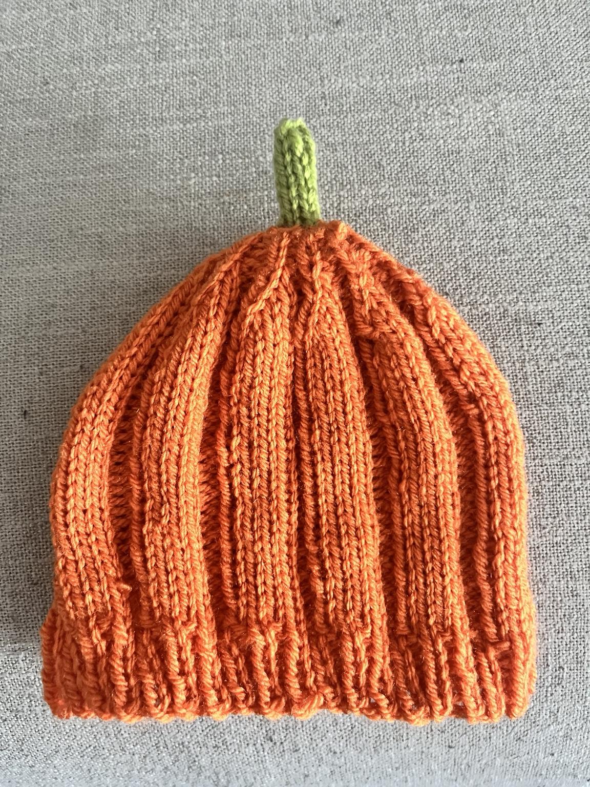 Pumpkin baby hat