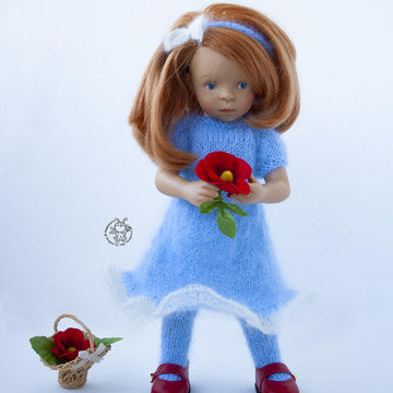 Outfit Red and blue for 13" dolls