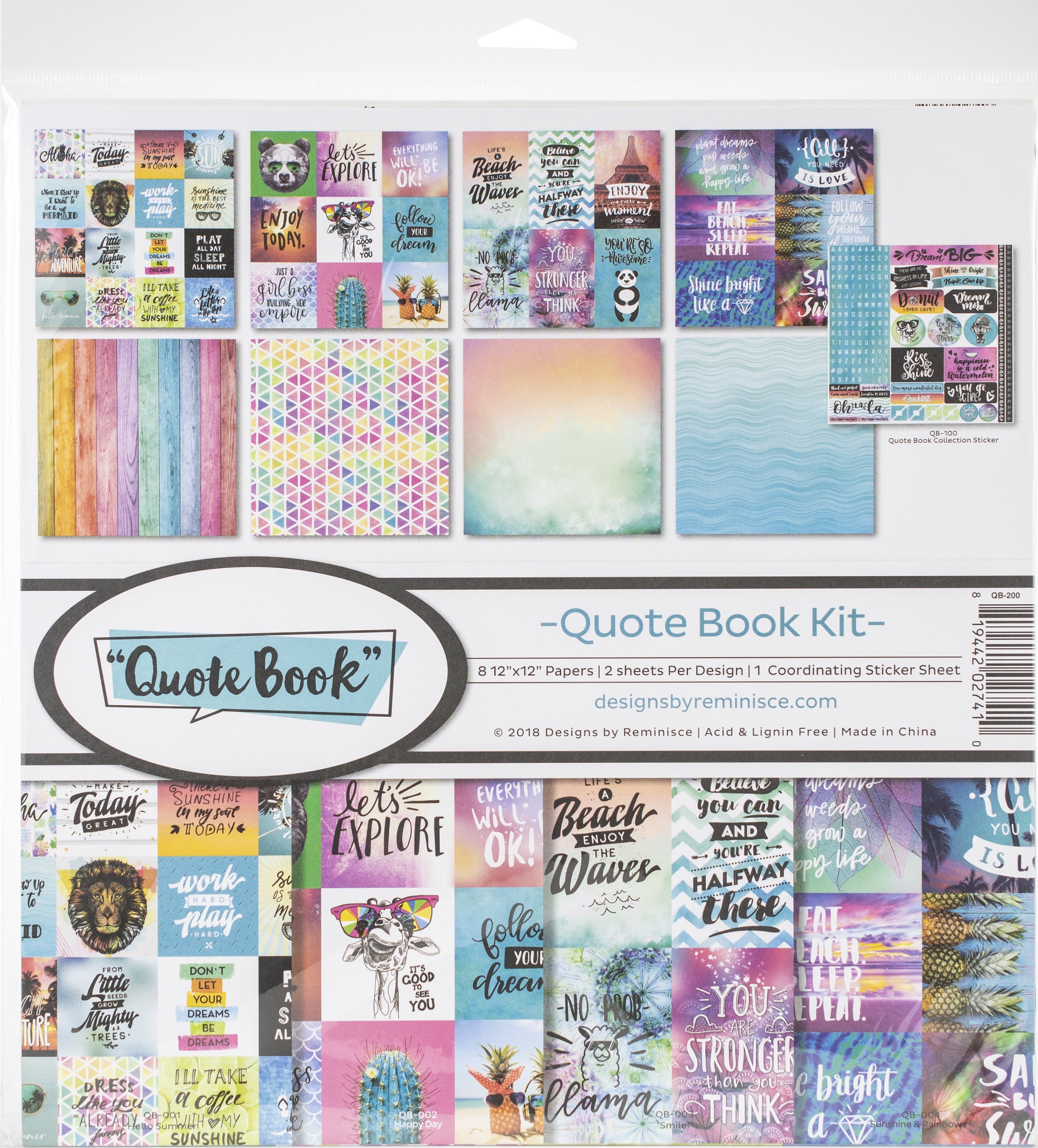 Reminisce Collection Kit 12"X12" - Quote Book