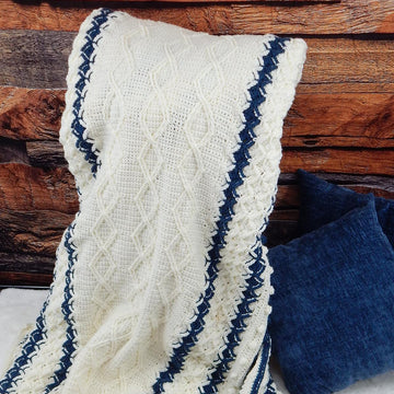 Cabled Wheel Throw