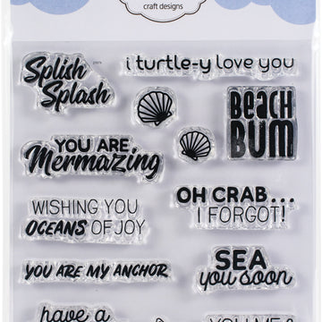 Elizabeth Craft Designs Elizabeth Crafts Clear Stamps - Splish Splash Sentiments