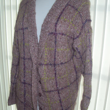 Check Shawl Neck Jacket