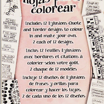 Ranger Dyan Reaveley's Dylusions Coloring Sheets - Borders & Quotes