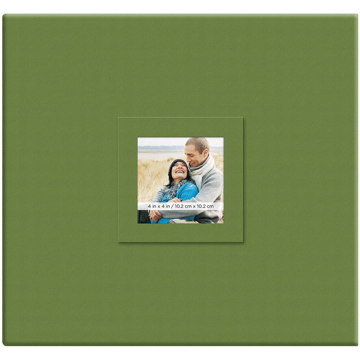 MBI Earthtone Post Bound Album W/Window 12"X12" - Leaf