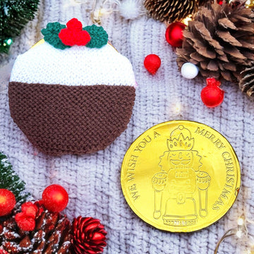 Christmas Pudding Coin Purse Holder 10 cms