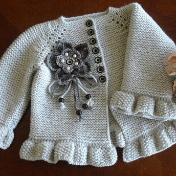 Knit Pattern Baby Girl Jacket Amelia