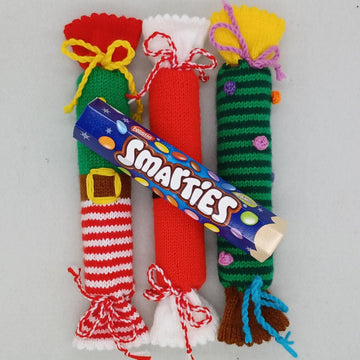 Christmas Sweet Tube Knitting Pattern Smarties Jelly Tots Fruit Pastilles