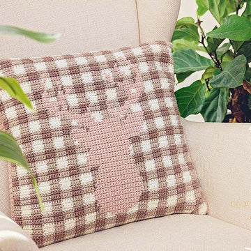 Farmhouse Plaid Deer Pillow Cover