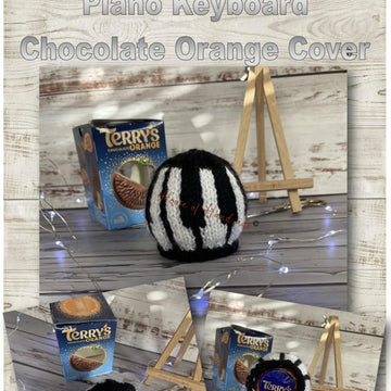 Piano Keyboard Chocolate Orange Cover Knitting Pattern