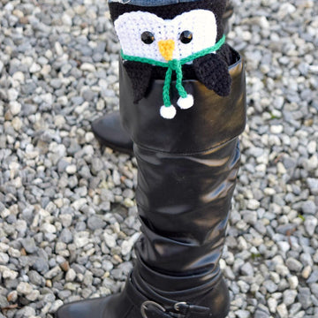 Peeping Penguin Boot Cuffs