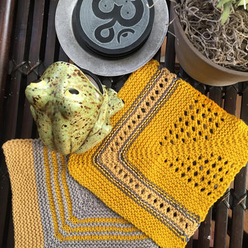 Dish Cloth - Mitred Square Decor - Dishcloth