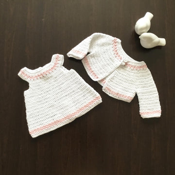 Baby Dress & Cardigan Set N 400