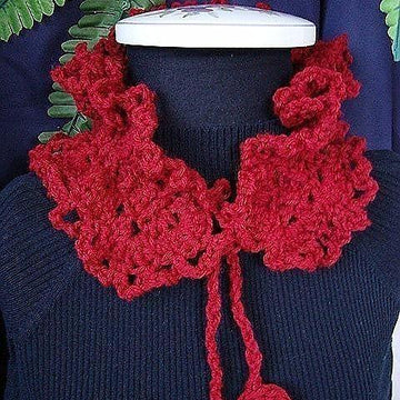 Cranberry Ruffled Cowl