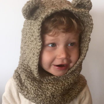 Puppy or Bear Hooded Cowl