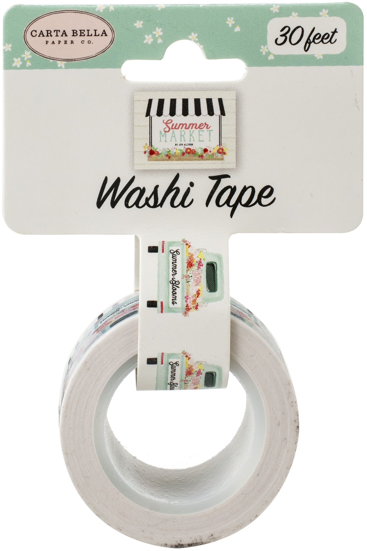 Echo Park Paper Carta Bella Summer Market Washi Tape 30' - Blossom Truck