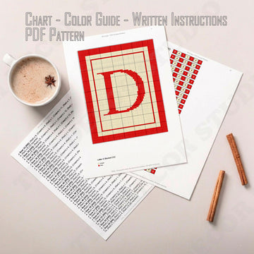 Letter D Blanket C2C CROCHET PATTERN | Baby Shower Afghan