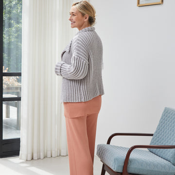 Ribbed Waterfall Jacket - Knitting Pattern For Women in Debbie Bliss Cashmerino Chunky by Debbie Bliss