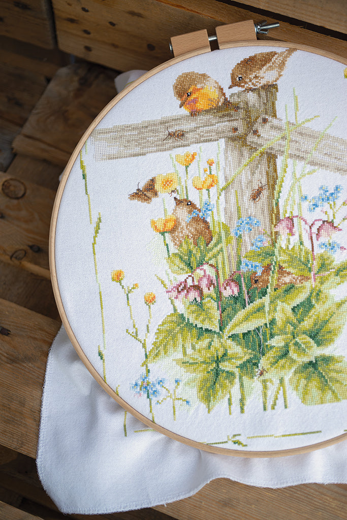 Lanarte Counted Cross Stitch Kit Cozy Garden Corner Cross Stitch Kit - 33cm X 47cm/13.2in X 18.8in