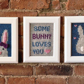 Some Bunny Loves You Knitted Wall Art