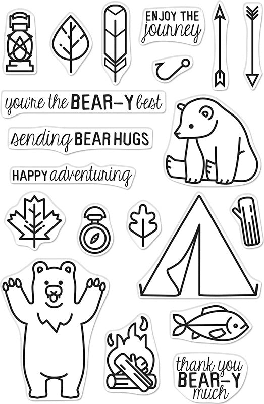 Hero Arts Clear Stamps 4"X6" - Camp In The Wild