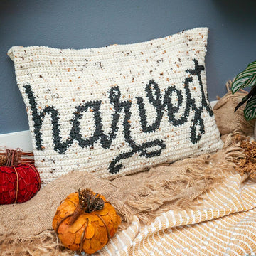 Harvest Crochet Pillow Cover