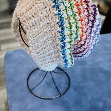 Frost Blossom Slouchy Hat