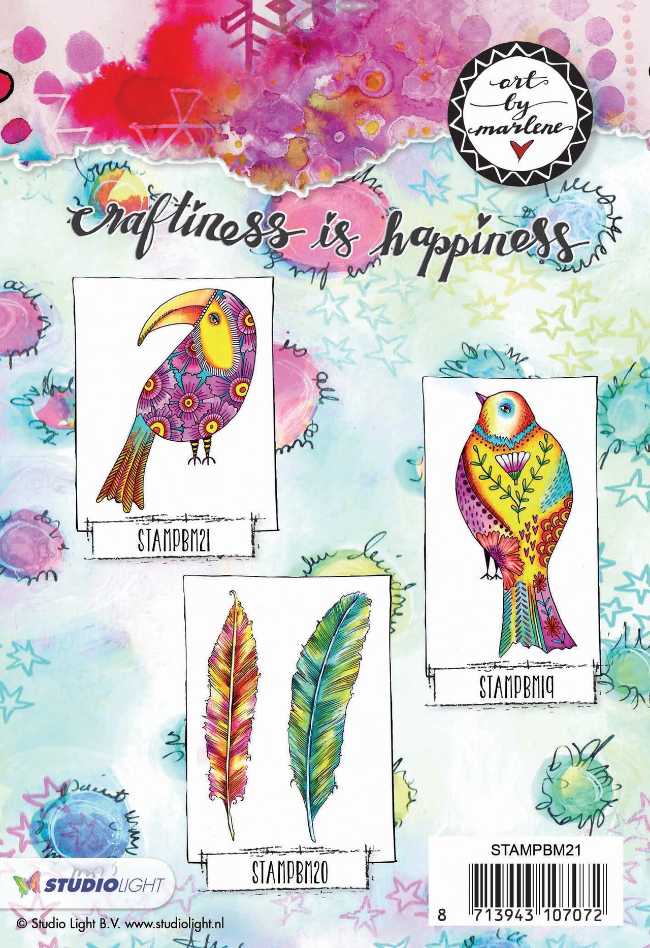 Studio Light Art By Marlene 2.0 Animals Cling Stamp - Parakeet