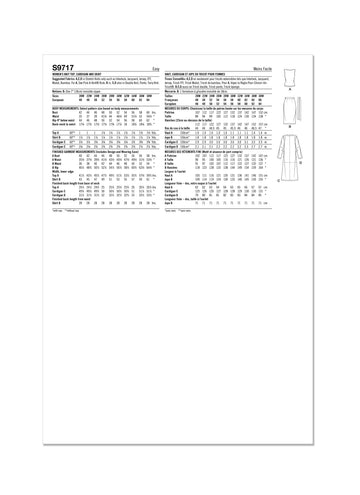 Simplicity Women's Knit Top, Cardigan and Skirt S9717 - Sewing Pattern
