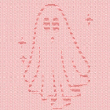 Halloween Ghost blanket Knitting Pattern, Knit-Purl only