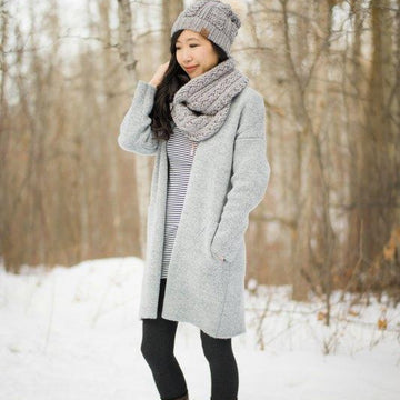 Braided Cabled Cowl & Slouchy Beanie