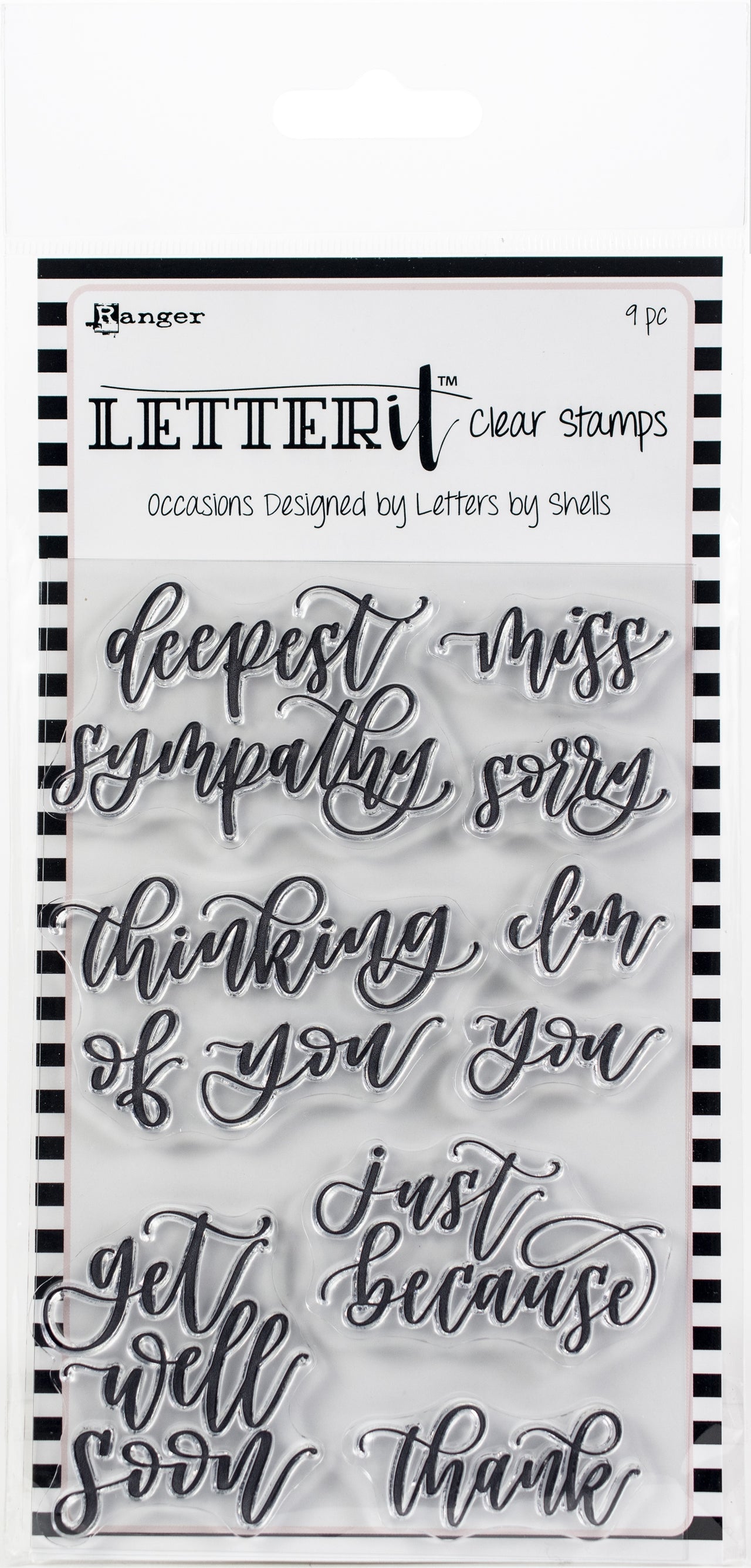 Ranger Letter It Clear Stamp Set 4"X6" - Occasions
