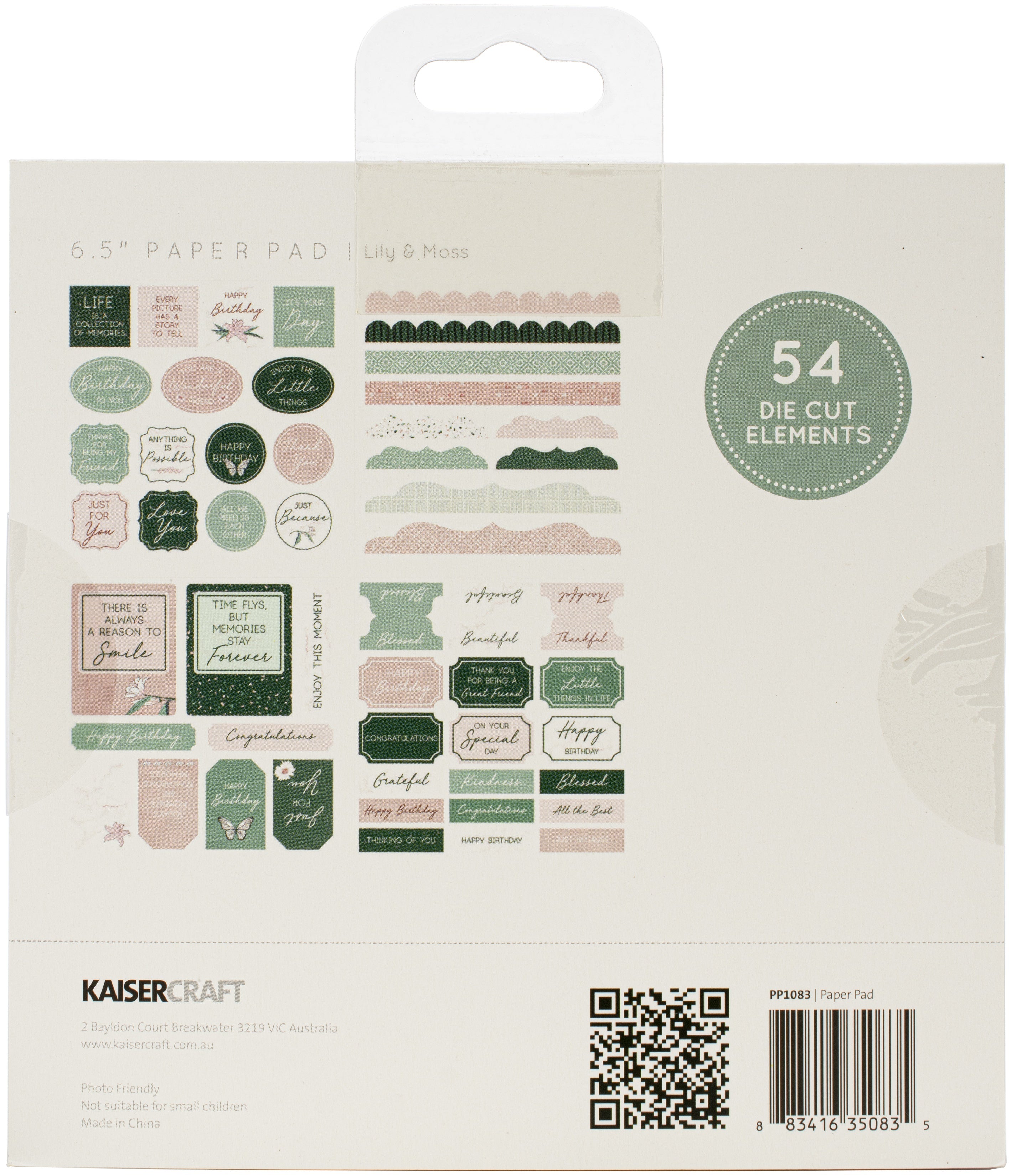 Kaisercraft Paper Pad 6.5"X6.5" 40/Pkg - Lily & Moss