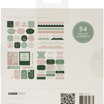 Kaisercraft Paper Pad 6.5"X6.5" 40/Pkg - Lily & Moss