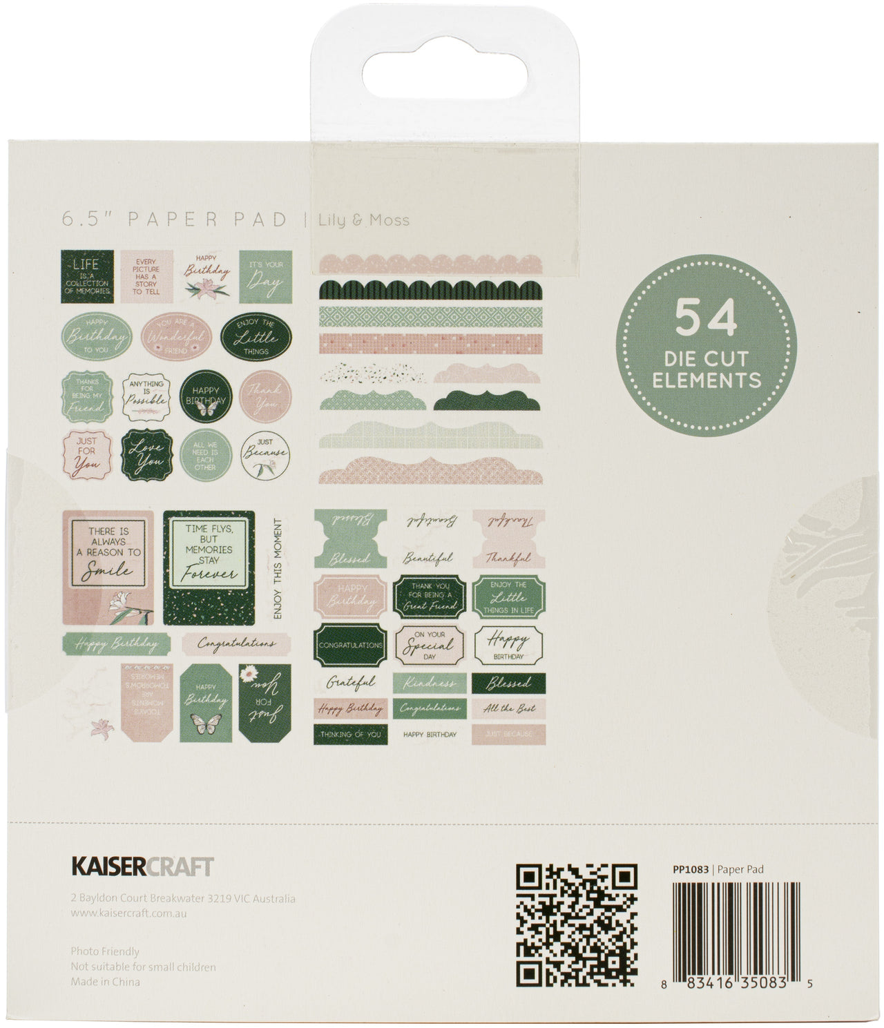 Kaisercraft Paper Pad 6.5"X6.5" 40/Pkg - Lily & Moss