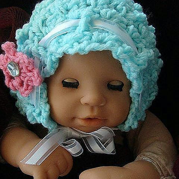 596 PEBBLE STITCH baby bonnet
