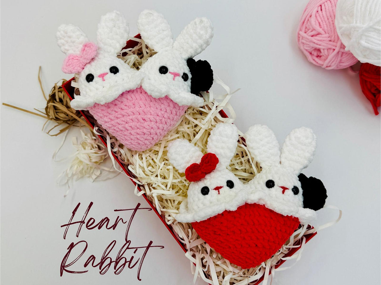 Heart Rabbit Crochet Pattern ,Heart Bunny Amigurumi