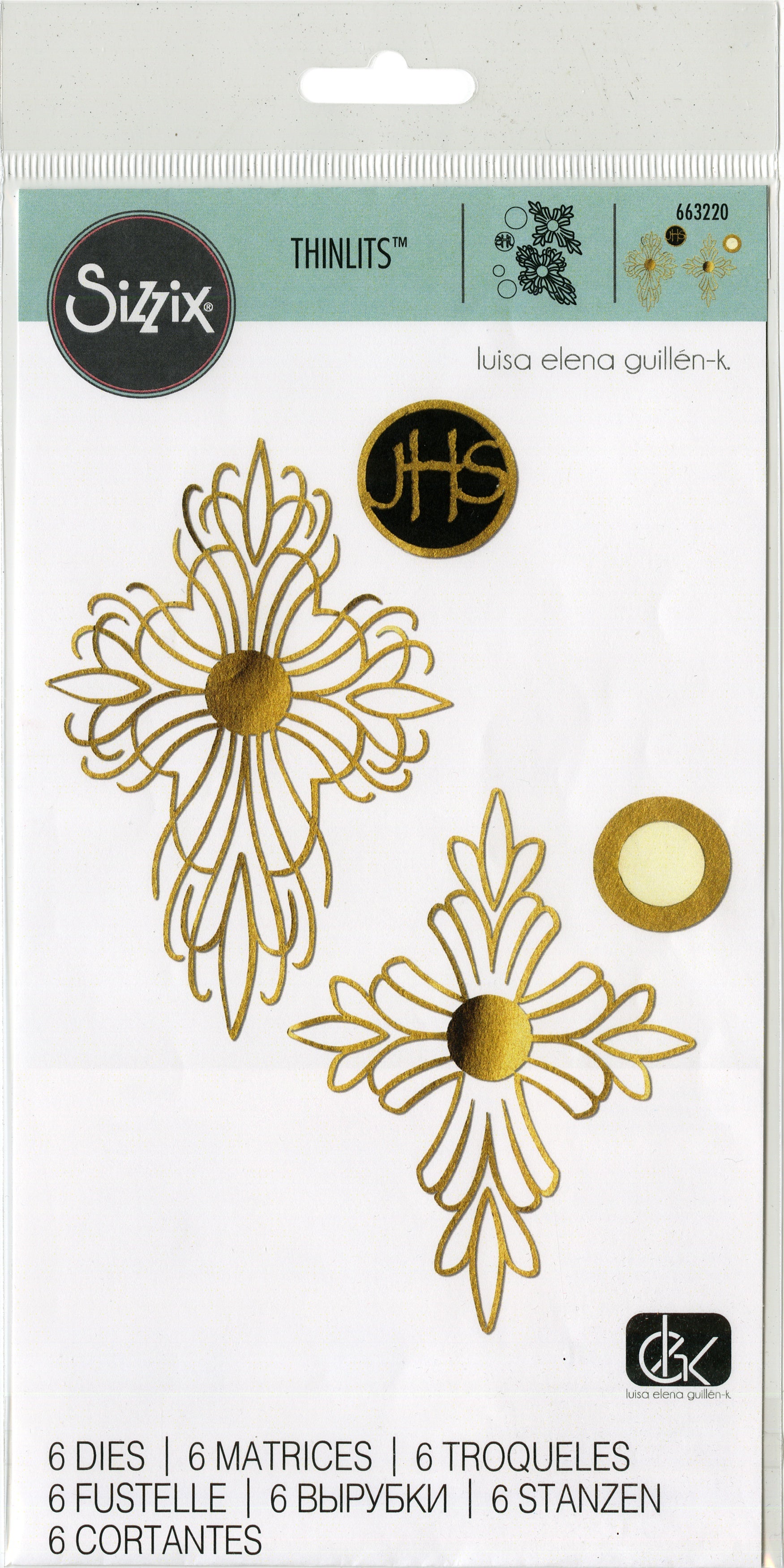 Sizzix Thinlits Dies By Luisa Elena Guillen-K 6/Pkg - Cruzes, Adornado