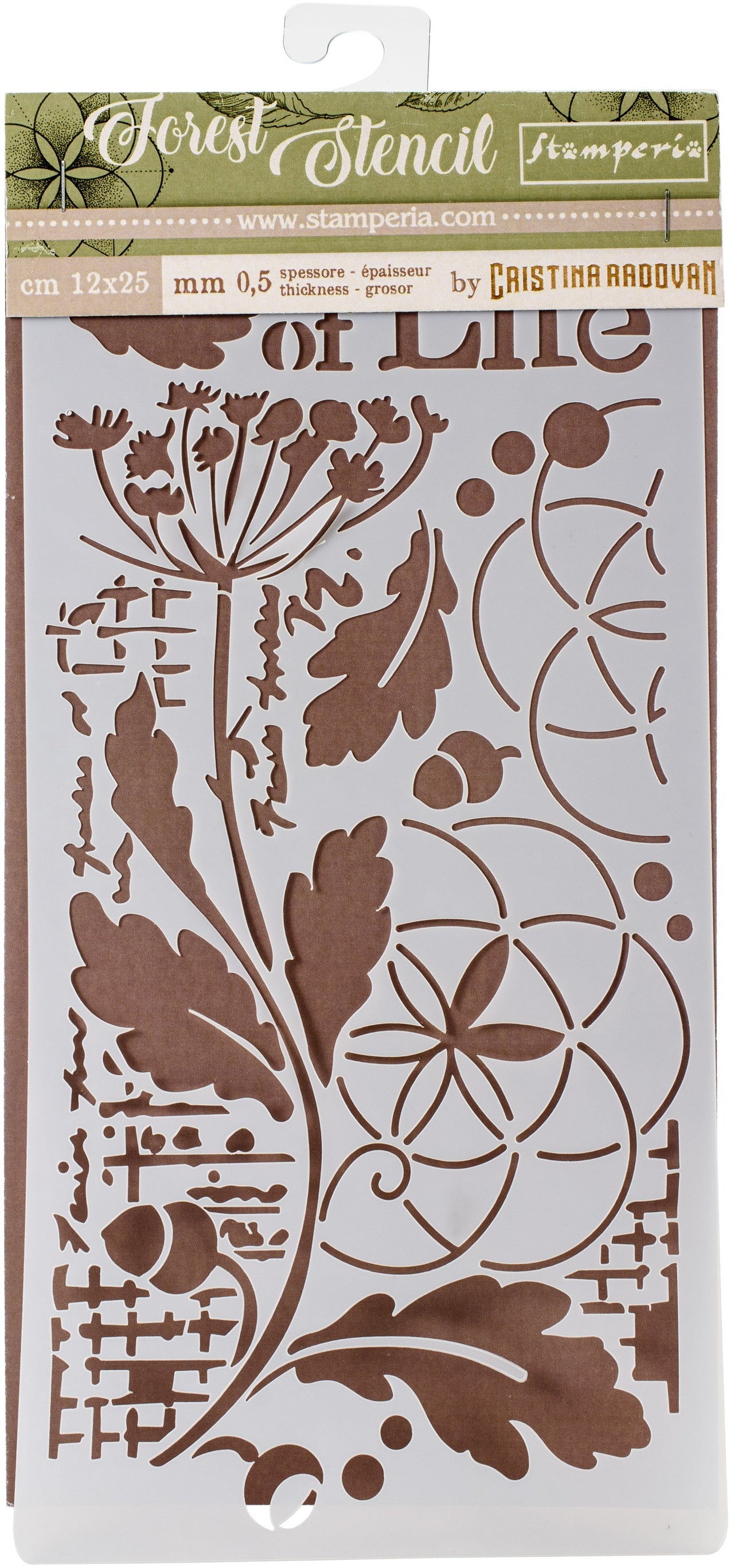 Stamperia Intl Stamperia Stencil 4.72"X9.84" - Flower Of Life