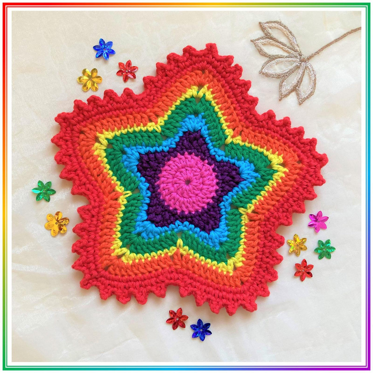 Star rainbow coaster by HueLaVive