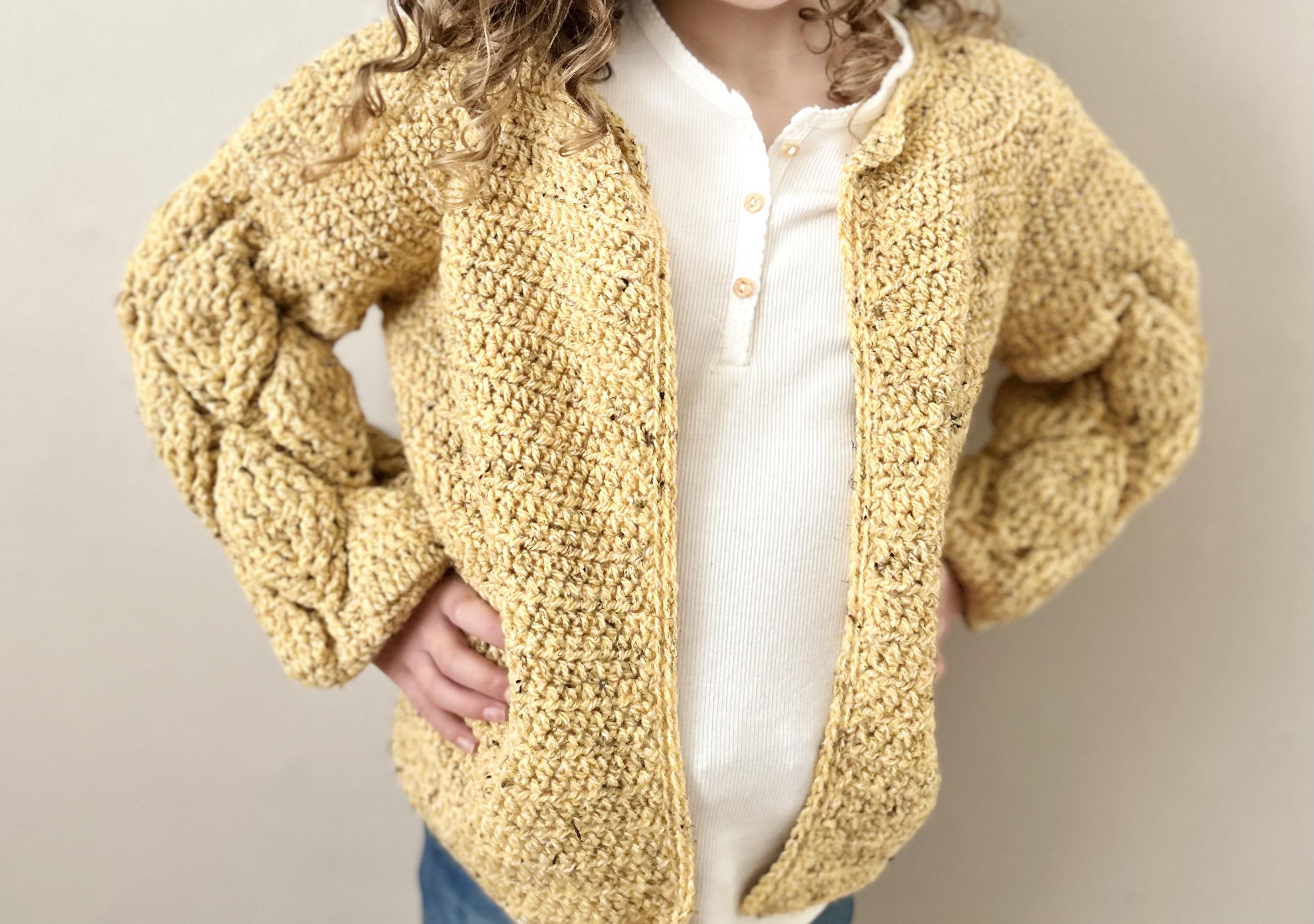 Autumn leaves crochet cardigan