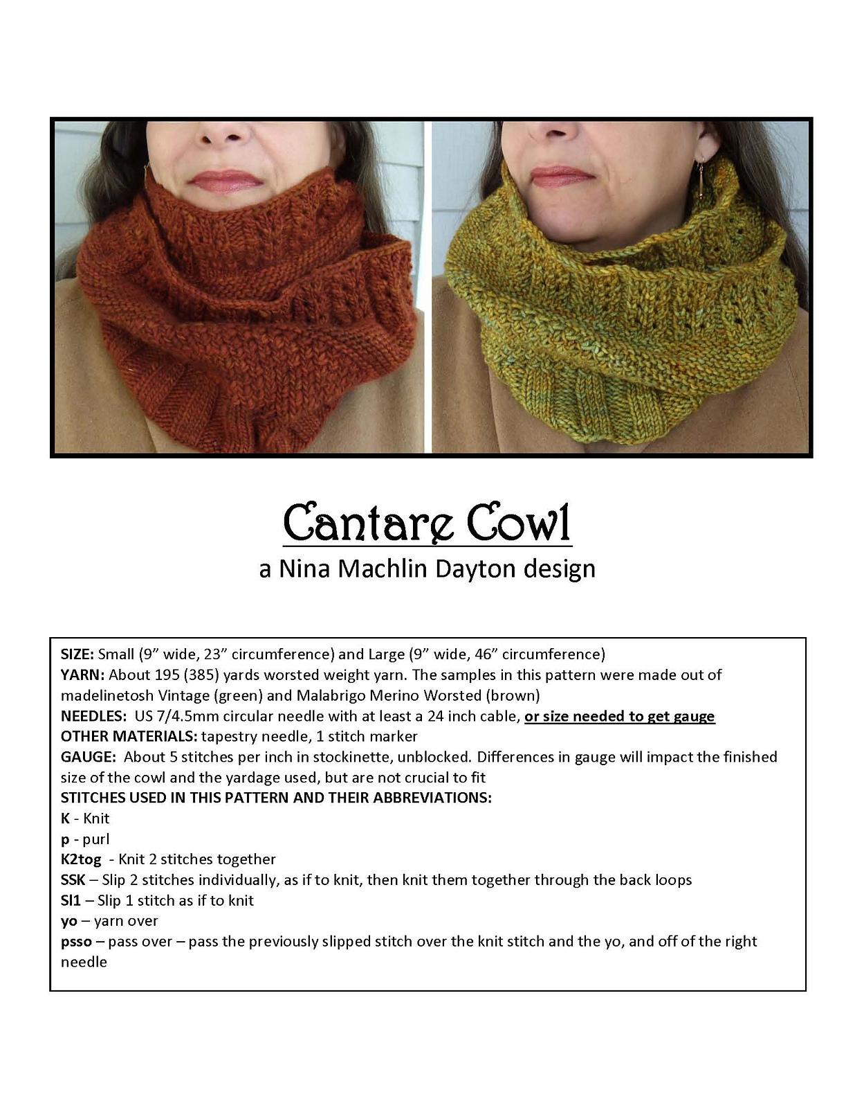 Cantare Cowl