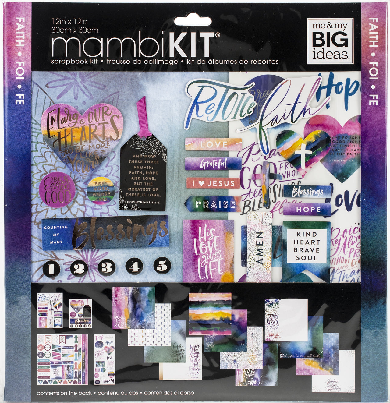 Page Kit 12"X12" - Colorful Faith