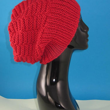 Chunky Basket Stitch Slouch Hat