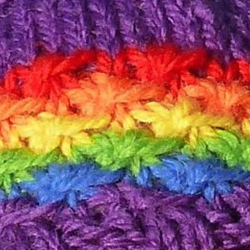 Rainbow Star Striped Beanie