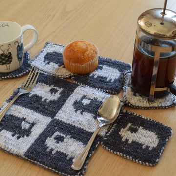 Sheep Coasters and Table Mat